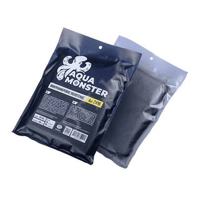 AQUA MONSTER Микрофибровое полотенце 50*80 см, чёрное, 600гр/м2 для сушки авто