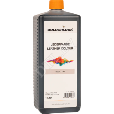 COLOURLOCK Краска для кожи Lederfarbe teer, чёрный дёготь 1 л