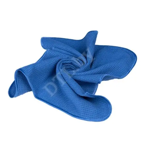 WAFFLE CLEANING TOWEL Полотенце для протирки оверлоченное 55*60 см, синее, 330гр/м2 для сушки авто WAFFLE CLEANING TOWEL Полотенце для протирки оверлоченное 55*60 см, синее, 330гр/м2 для сушки авто