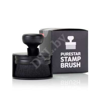 Stamp brush applicator BLACK Щётка с пластиковым чехлом для ухода за шинами, PURESTAR